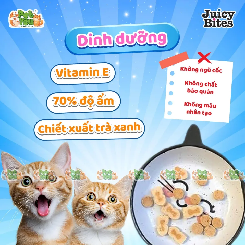Bánh thưởng mềm INABA JUICY BITES gói 33,9g (3 gói x 11.3g)
