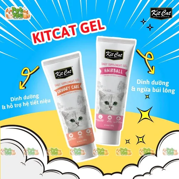 GEL DINH DƯỠNG 𝐊𝐈𝐓 𝐂𝐀𝐓 CHO MÈO CƯNG