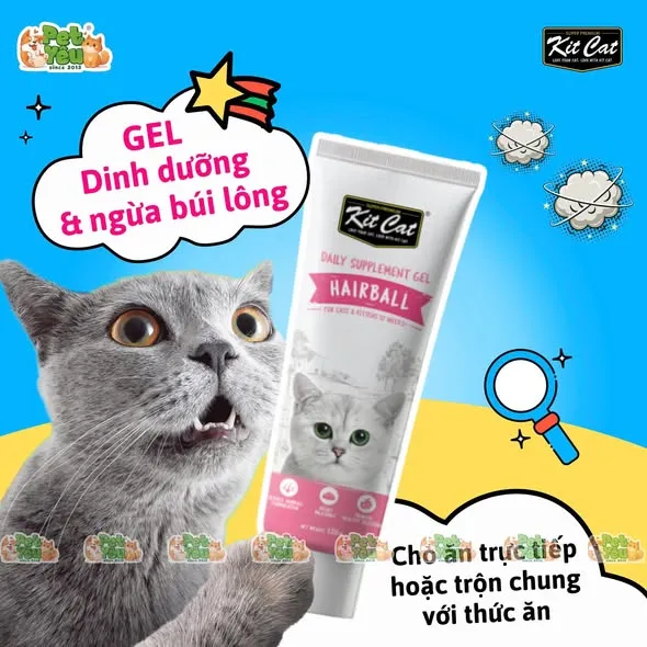 GEL DINH DƯỠNG 𝐊𝐈𝐓 𝐂𝐀𝐓 CHO MÈO CƯNG