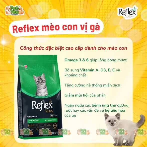  Thức ăn Hạt Reflex cho mèo từ Thổ Nhĩ Kỳ