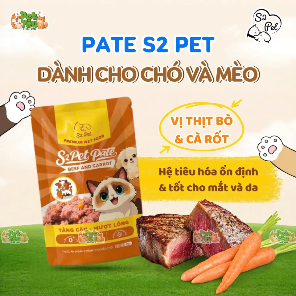  PATE S2PET DÀNH CHO CHÓ & MÈO - 85G