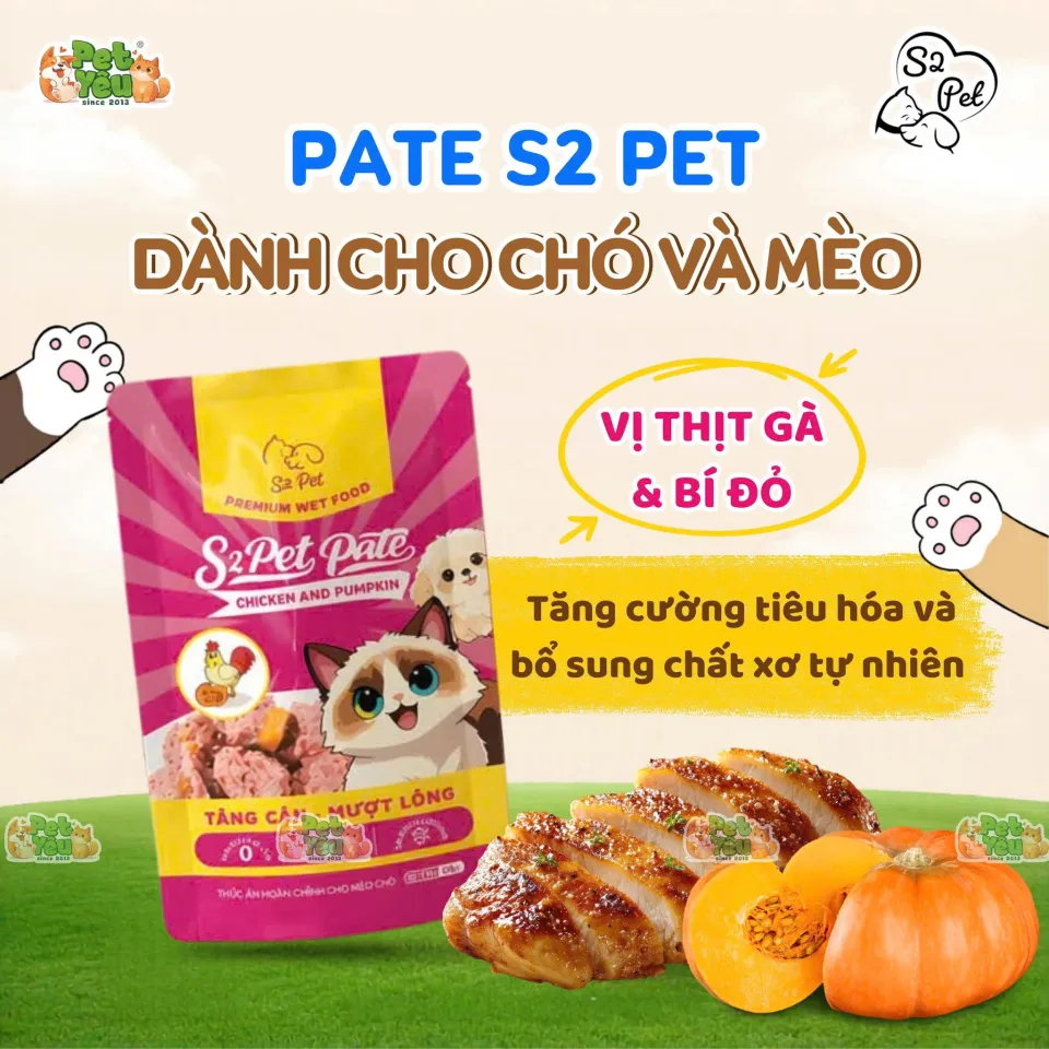  PATE S2PET DÀNH CHO CHÓ & MÈO - 85G