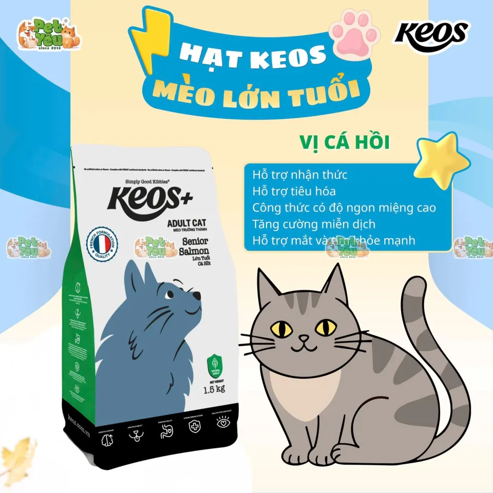 Thức ăn hạt dành cho mèo KEOS