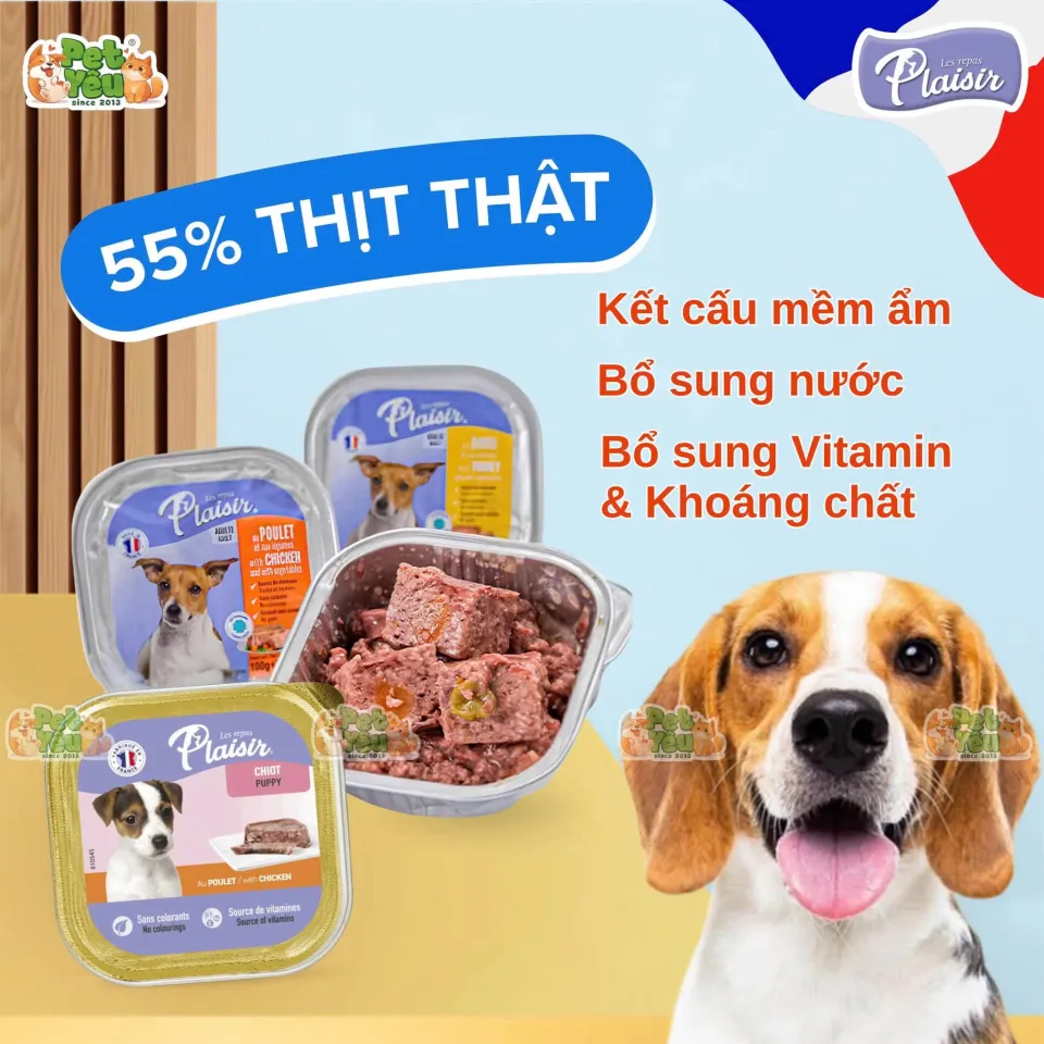 Pate Plaisir Dành Cho Chó Mọi Độ Tuổi Xuất Xứ Từ Pháp