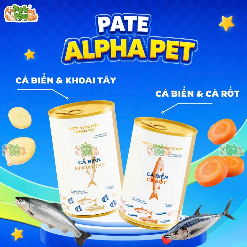 Pate Alpha Pet Cho Chó Mèo Lon 400G-307