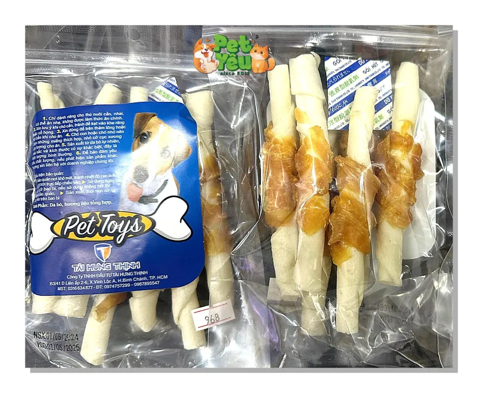Xương Gặm Da Bò Tài Hưng Thịnh Cho Cún Cưng
