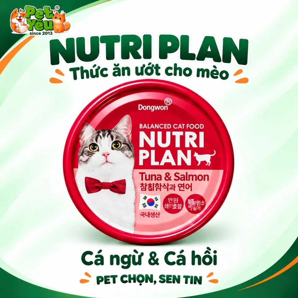Pate Dành Cho Mèo Nutri Plan Xuất Xứ Hàn Quốc - Lon 160g
