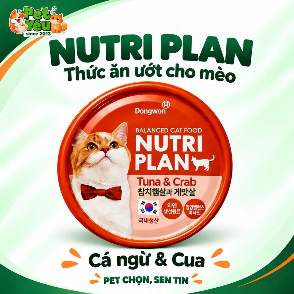 Pate Dành Cho Mèo Nutri Plan Xuất Xứ Hàn Quốc - Lon 160g
