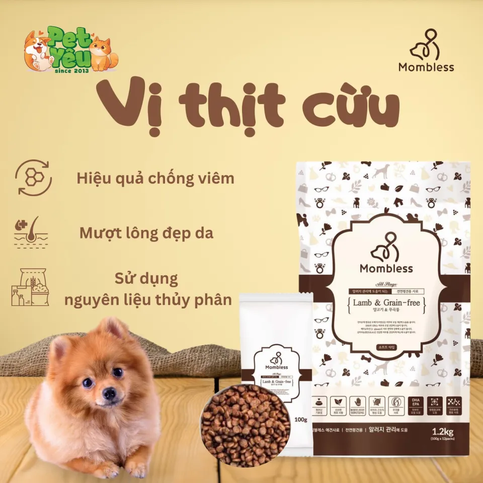 Thức ăn hạt mềm Mombless dành cho chó