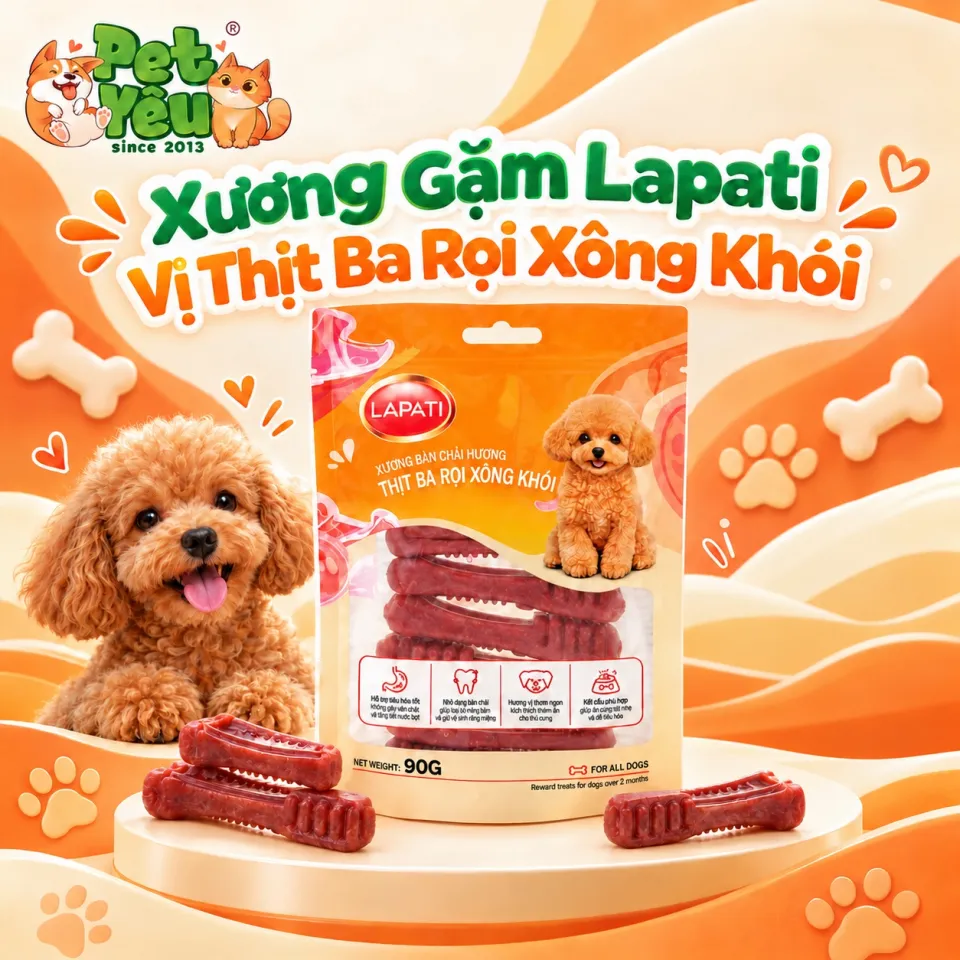 Xương Gặm Cho Chó INU LAPATI – Hỗ Trợ Sạch Răng, Bổ Sung Canxi