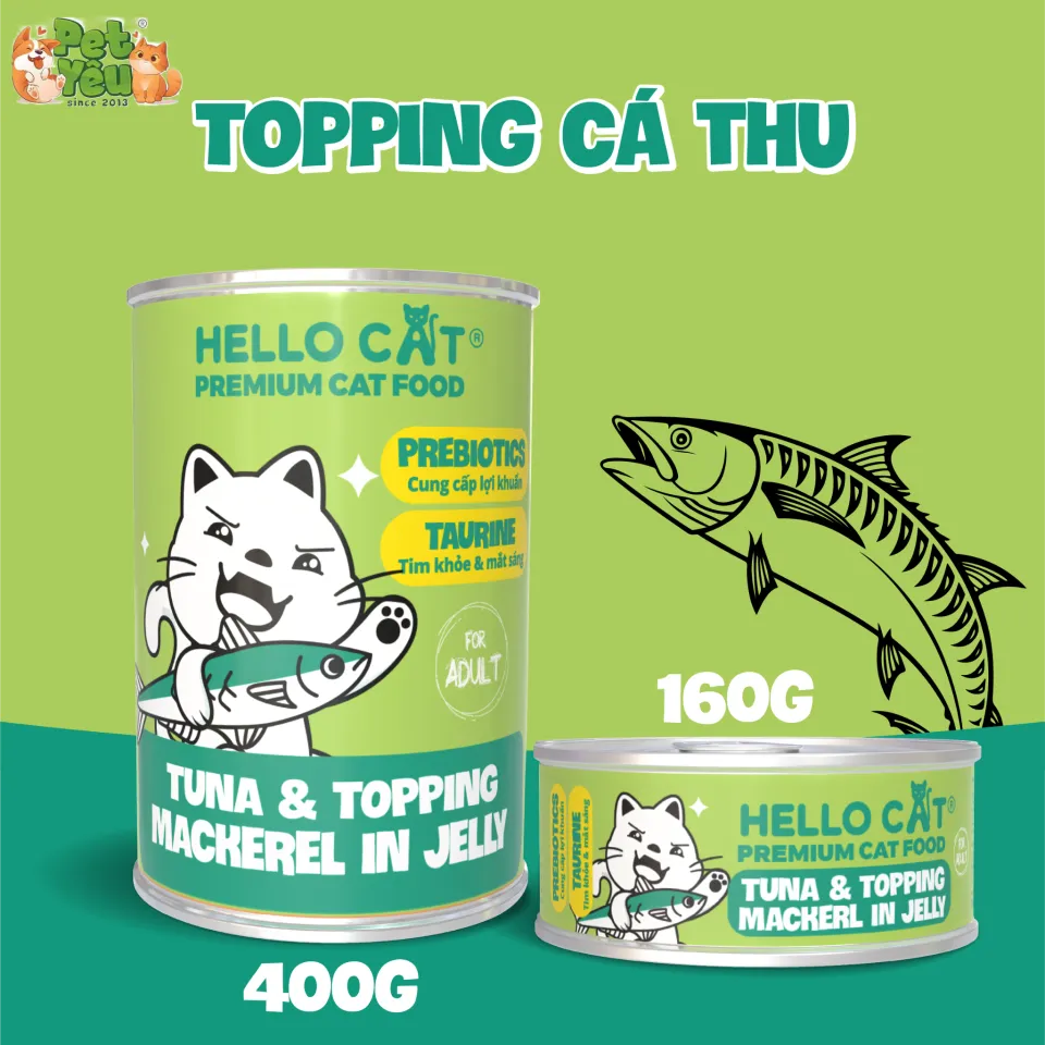 Pate cho mèo HELLO CAT lon 400g