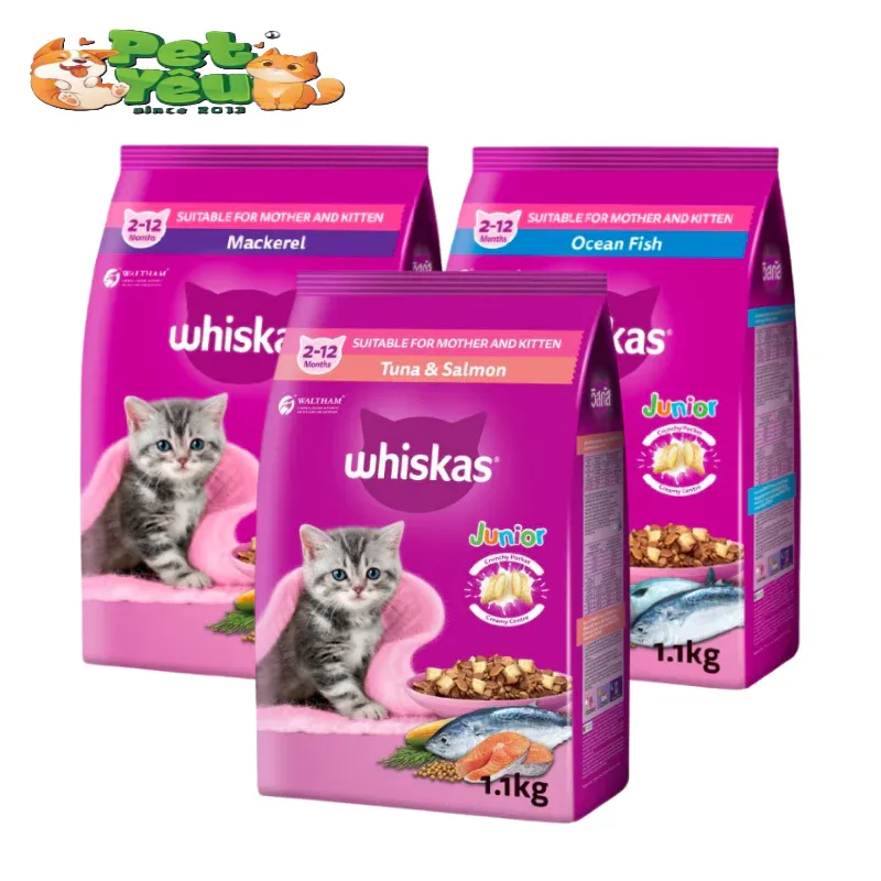 THỨC ĂN HẠT WHISKAS CHO MÈO CON (2-12 THÁNG) - TÚI 1,1KG & 2,7KG