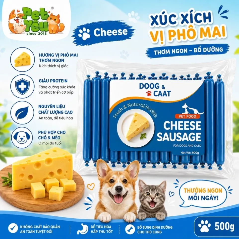 Xúc Xích DOOG & CAAT Dành Cho Chó Mèo - Gói 30 Cây-337