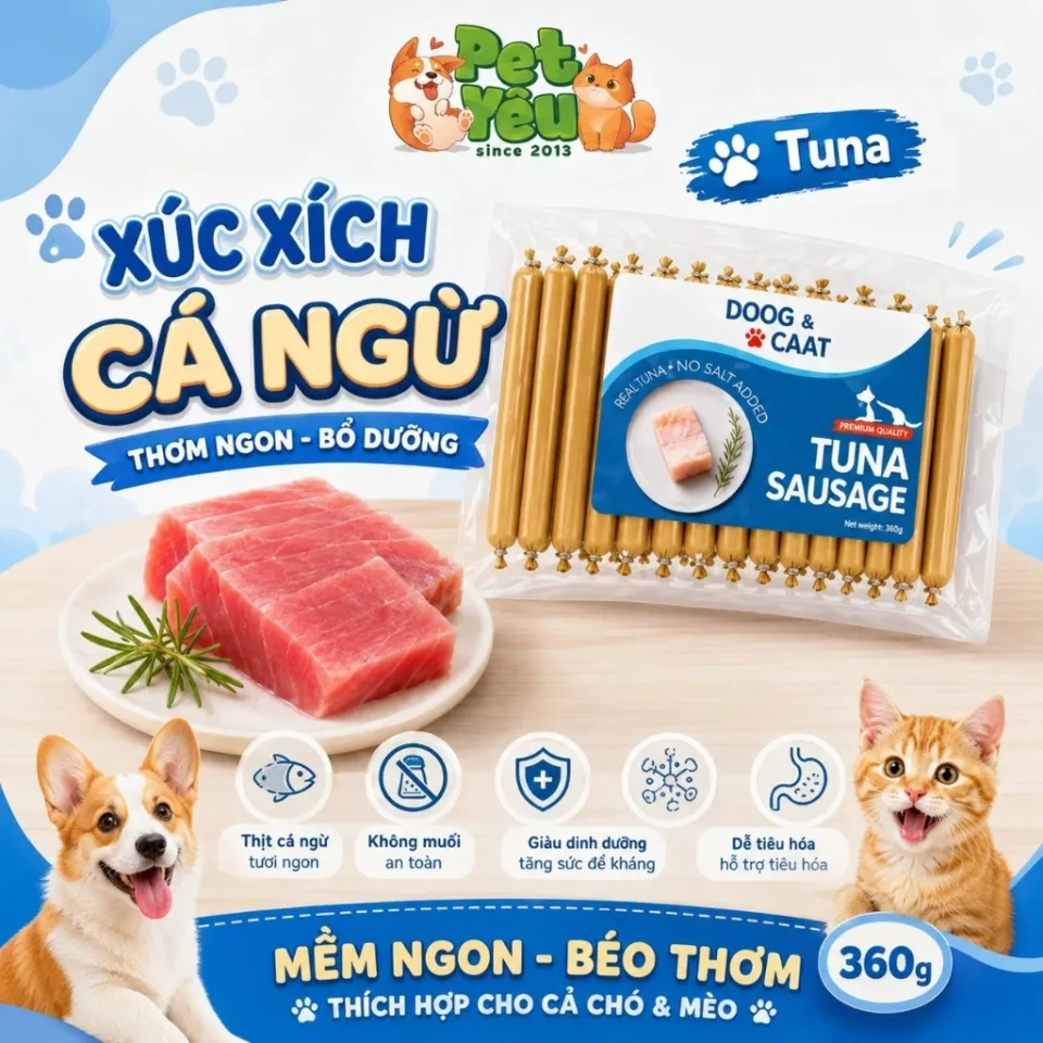 Xúc Xích DOOG & CAAT Dành Cho Chó Mèo - Gói 30 Cây