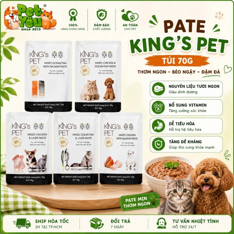 Pate King's Pet Túi 70G Cho Chó Mèo