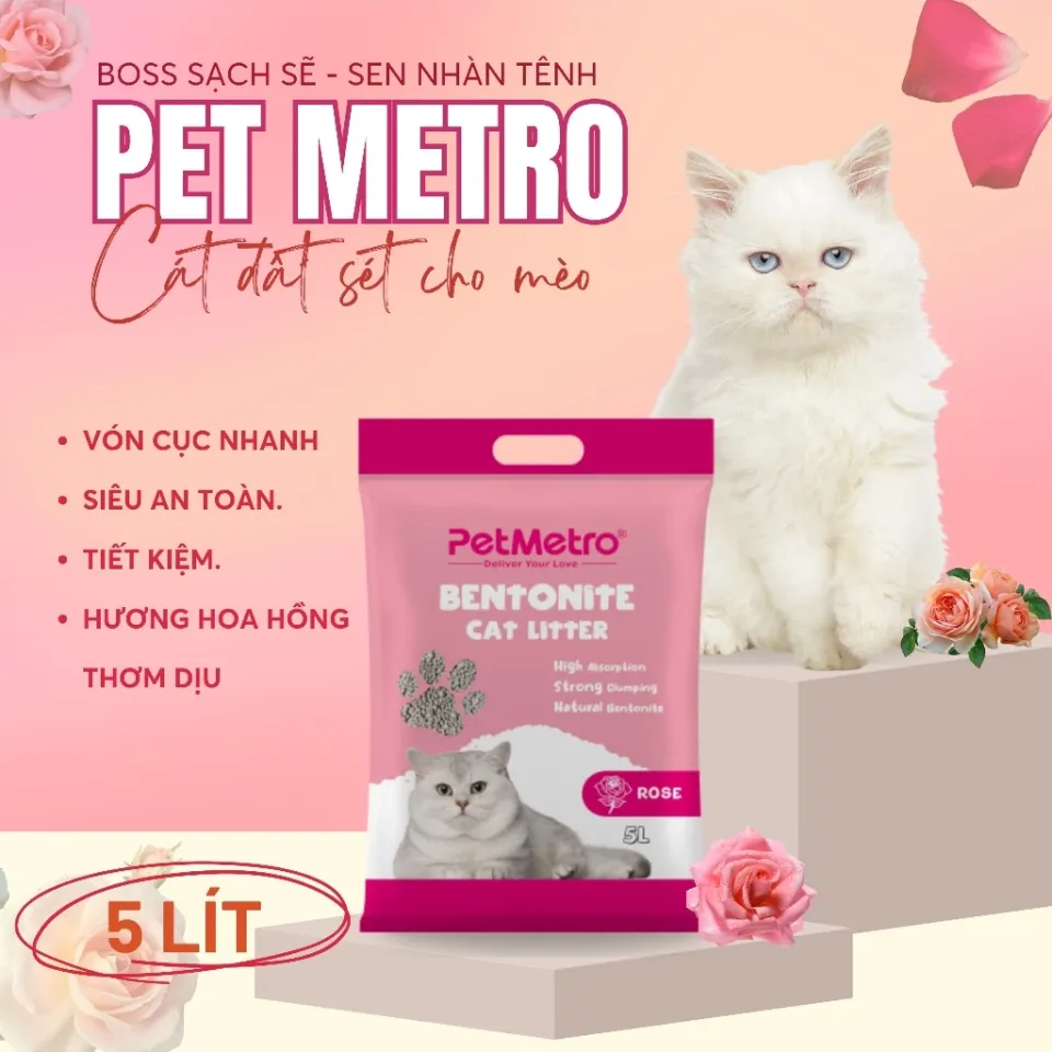 Cát đất sét PET METRO cho mèo