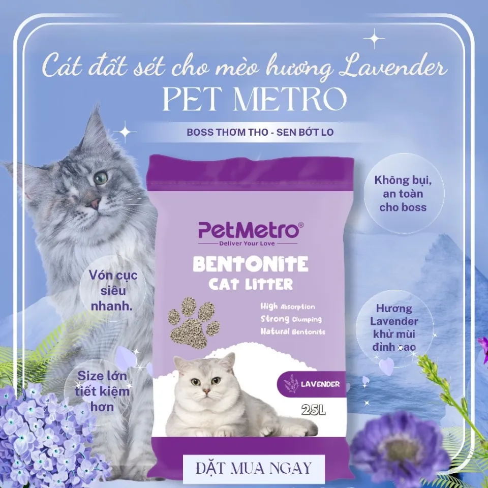 Cát đất sét PET METRO cho mèo