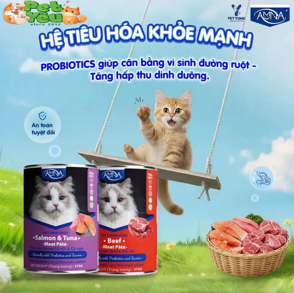 Pate dành cho mèo AMNA- Lon 375G