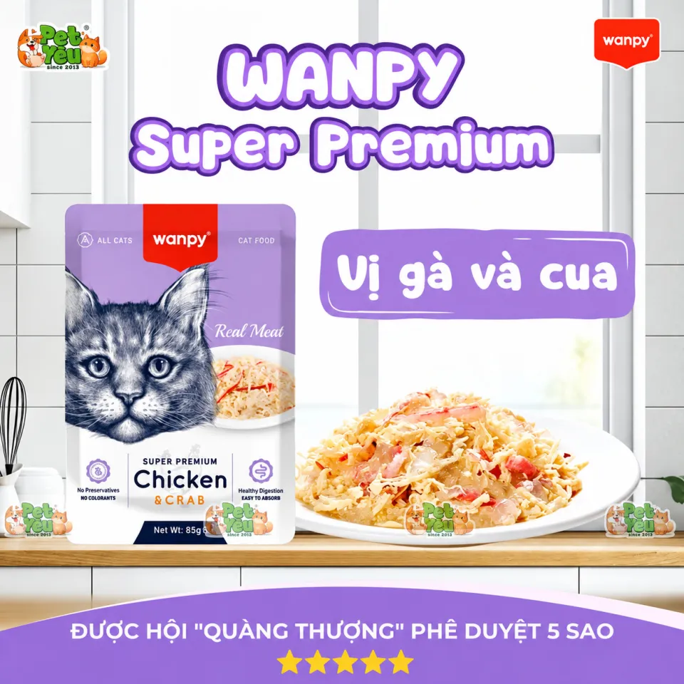 Pate Wanpy Super Premium Dành Cho Mèo - 85G
