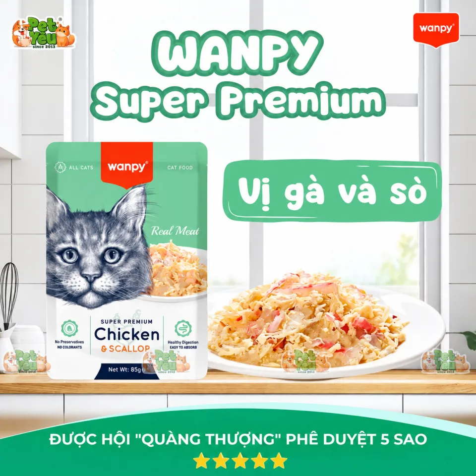 Pate Wanpy Super Premium Dành Cho Mèo - 85G