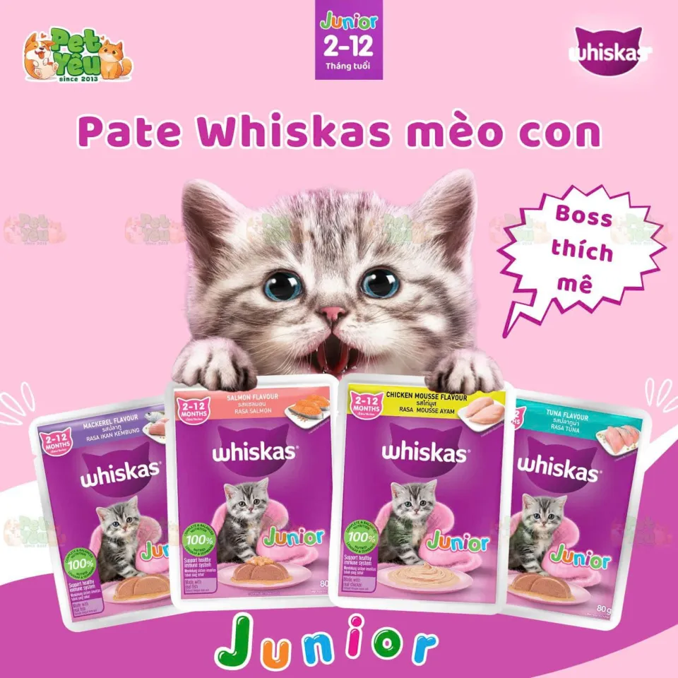 PATE WHISKAS CHO MÈO-TÚI 80G