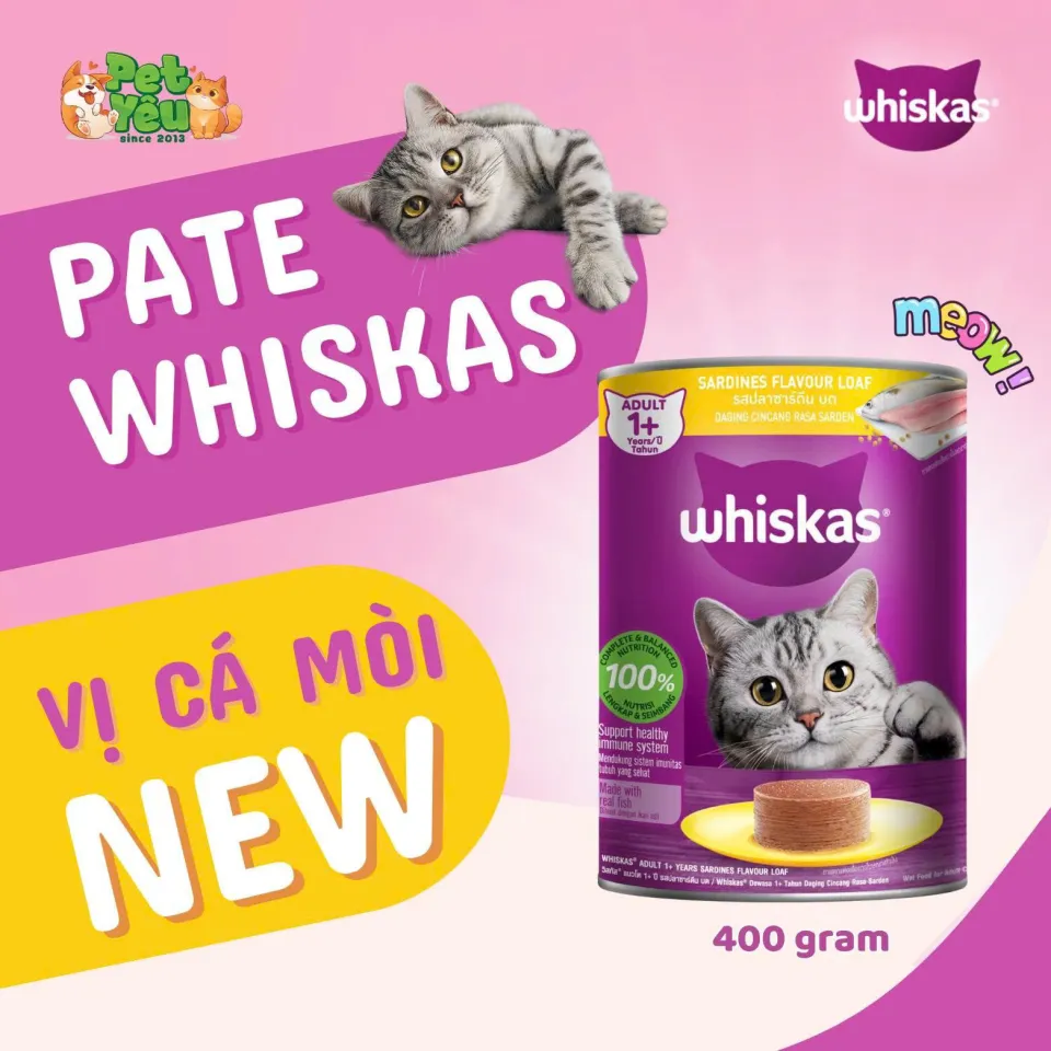 Pate Whiskas dành cho mèo-Lon 400G