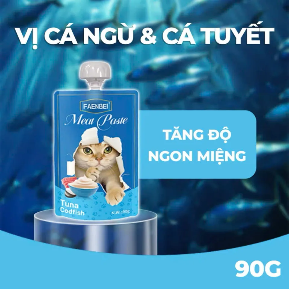 Pate nắp vặn cho mèo FAENBEI 90G