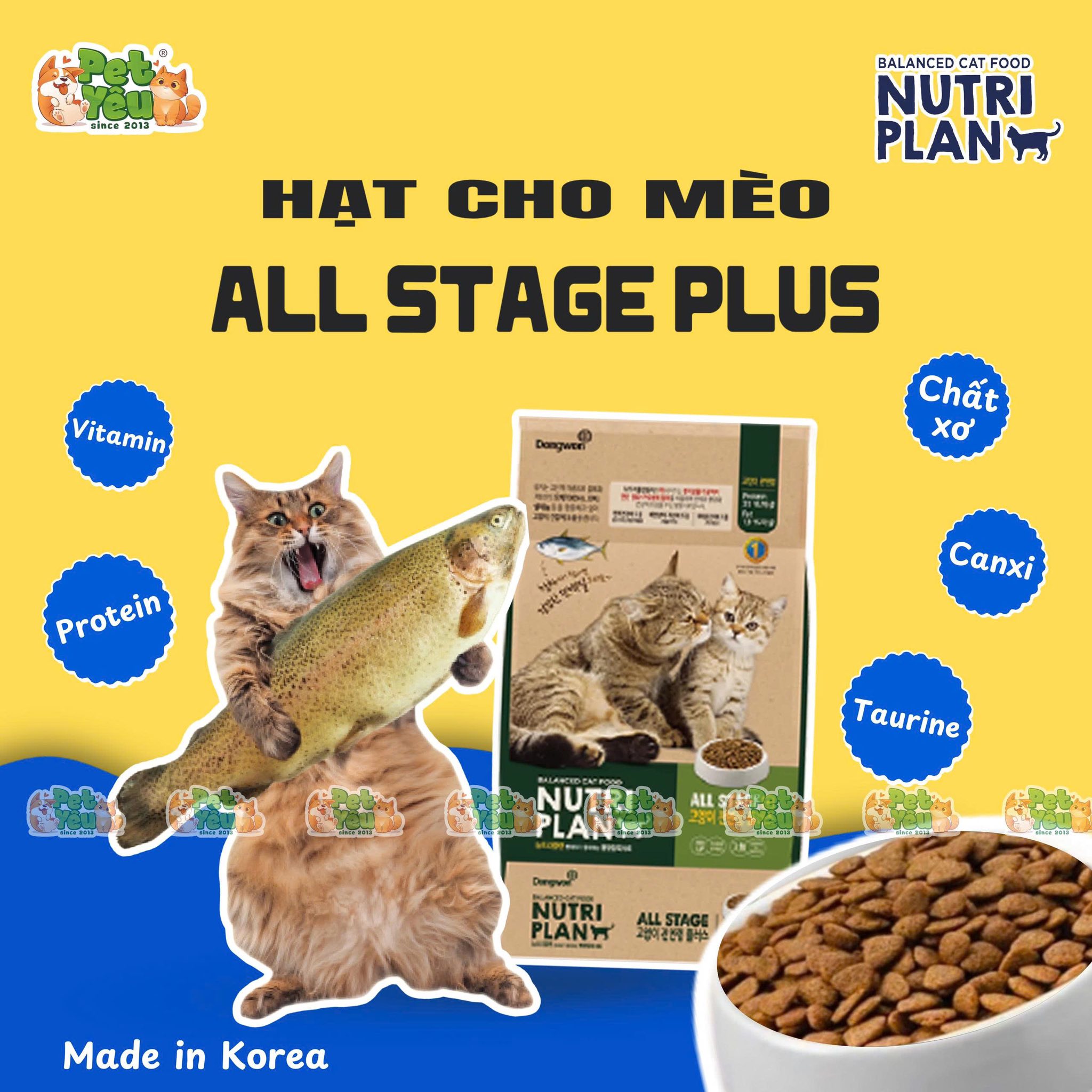 Thức ăn dành cho mèo Nutri Plan - xuất xứ Hàn Quốc