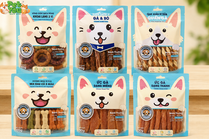 Snack Sạch Răng DEXINBONE cho Chó & Mèo trên 2 tháng tuổi