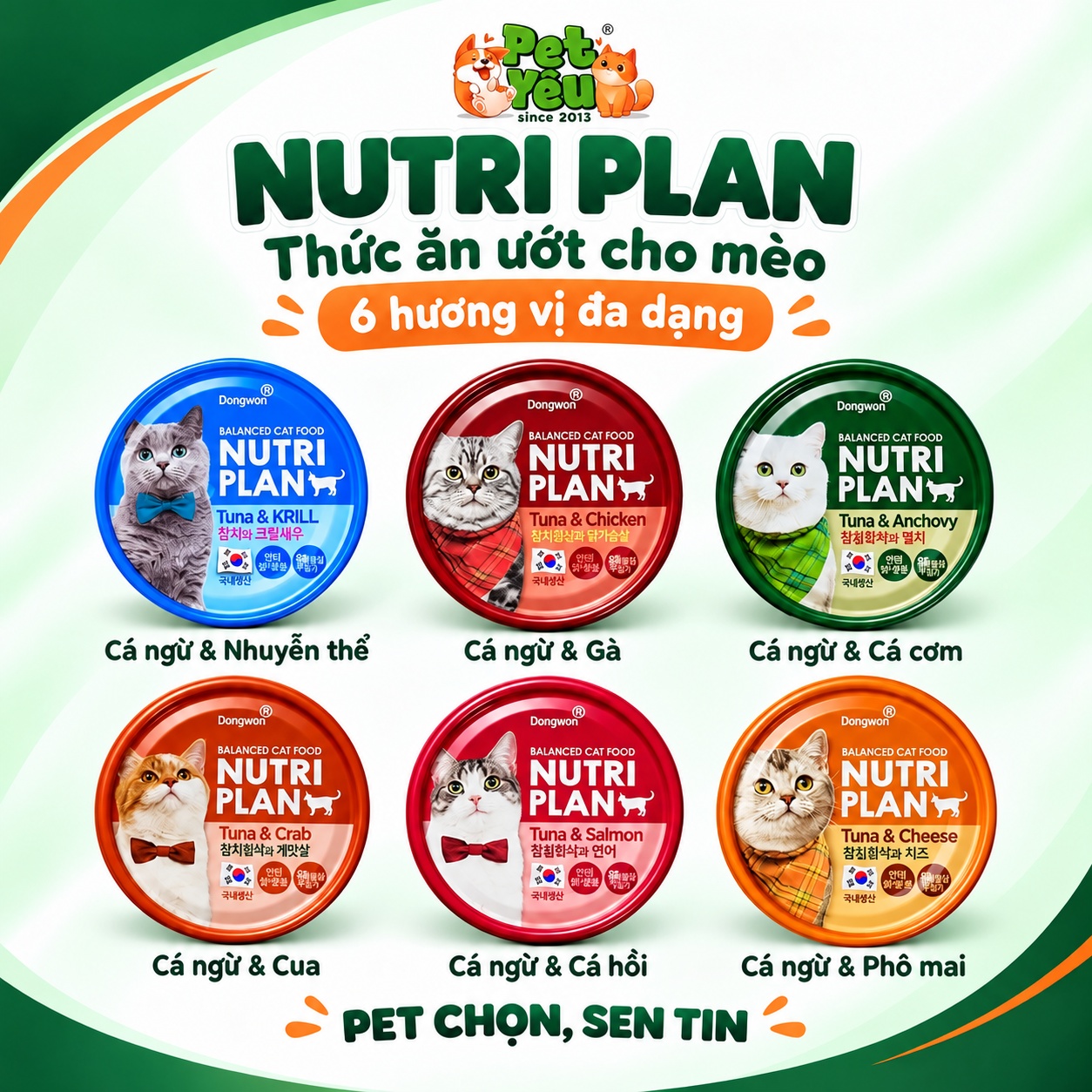 Pate Dành Cho Mèo Nutri Plan Xuất Xứ Hàn Quốc - Lon 160g